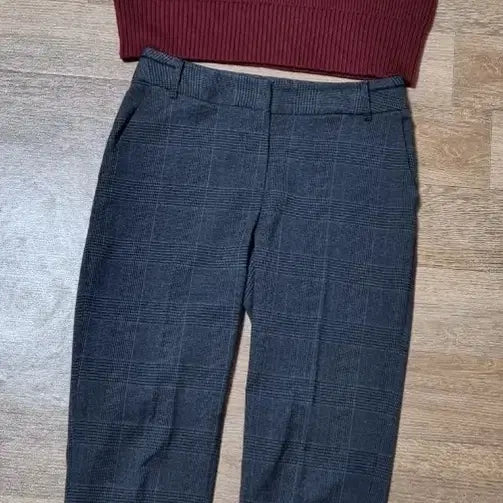 [BUNJANG] ZARA Knit Vest &amp; Checkered Slacks Set / 자라ZARA조끼+체크슬랙스바지2 총3벌