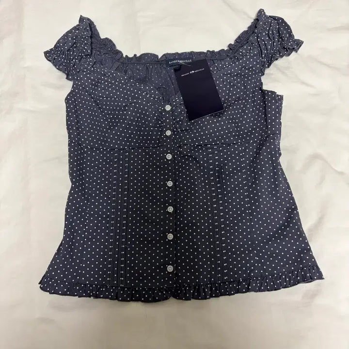 [BUNJANG] Melville Dot Sleeveless Blouse / 브랜드멜빌 도트 나시 블라우스