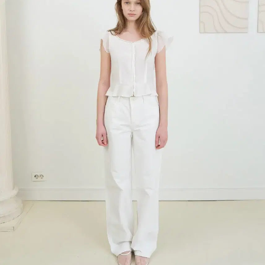[BUNJANG] Lebane Sage Carpenter Pants (White) / lebane Sage Carpenter Pants(White)