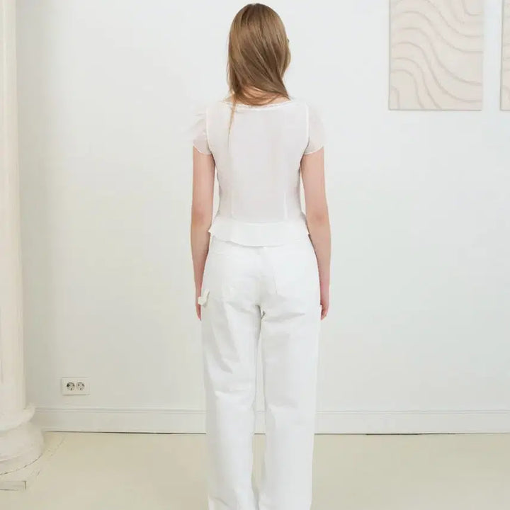 [BUNJANG] Lebane Sage Carpenter Pants (White) / lebane Sage Carpenter Pants(White)
