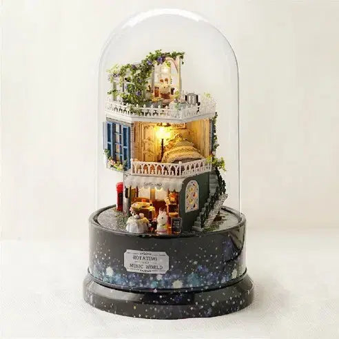 [BUNJANG] DIY Miniature Music Box Dome House / 빙글빙글 돌아가는  DIY 미니어처 오르골 돔 하우스