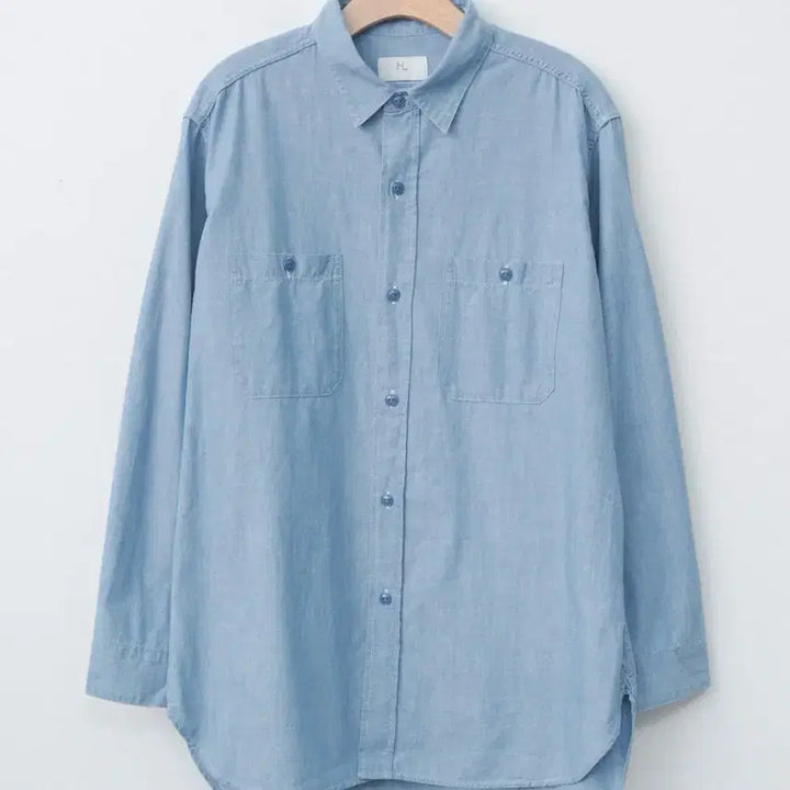 [BUNJANG] HAERIN Chambray Shirt Indigo / 헤릴 샴브레이 셔츠 인디고 2