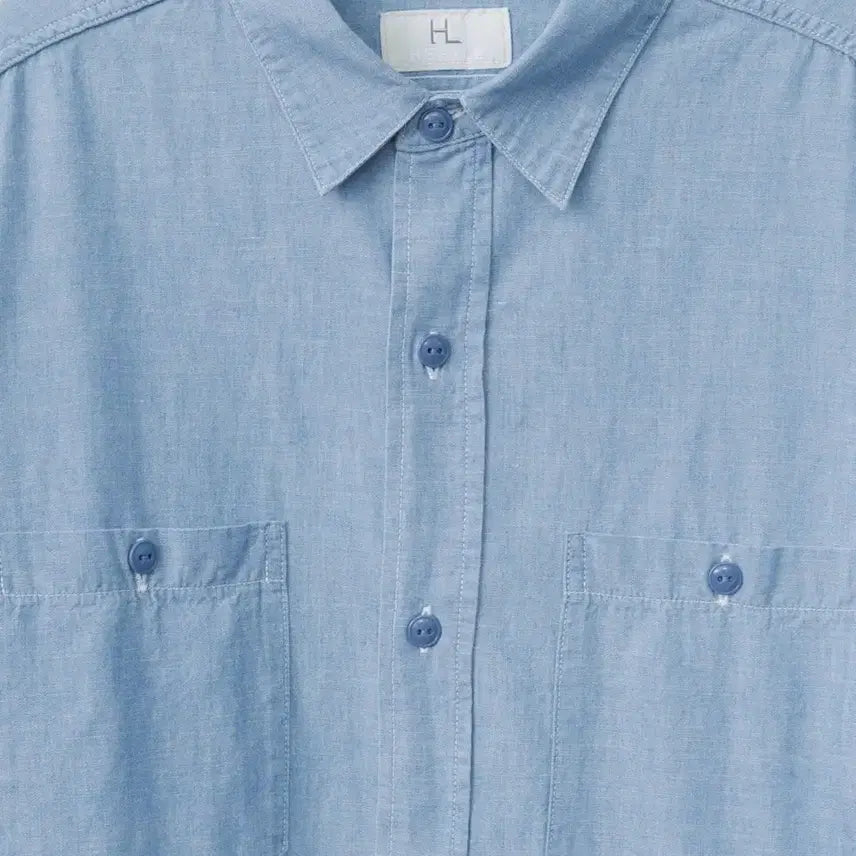 [BUNJANG] HAERIN Chambray Shirt Indigo / 헤릴 샴브레이 셔츠 인디고 2