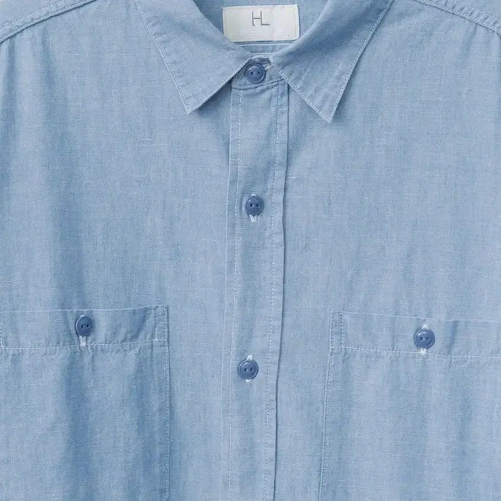 [BUNJANG] HAERIN Chambray Shirt Indigo / 헤릴 샴브레이 셔츠 인디고 2