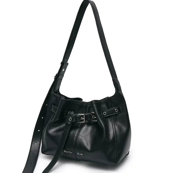 [BUNJANG] Matin Kim Belted Volun Small Bucket Bag Black / 마뗑 킴 벨티드 볼른 스몰 버킷 백 블랙