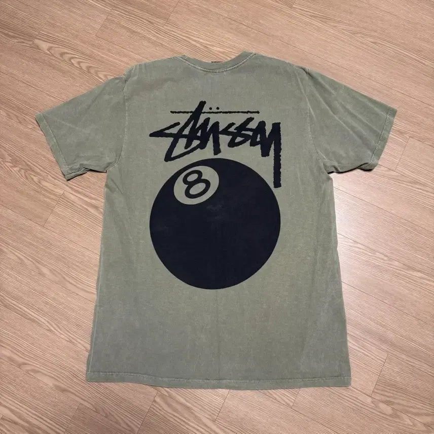 [BUNJANG] Stussy 8 Ball Pigment Dyed T-Shirt Olive M / 스투시 8볼 피그먼트 다이드 티셔츠 올리브 M