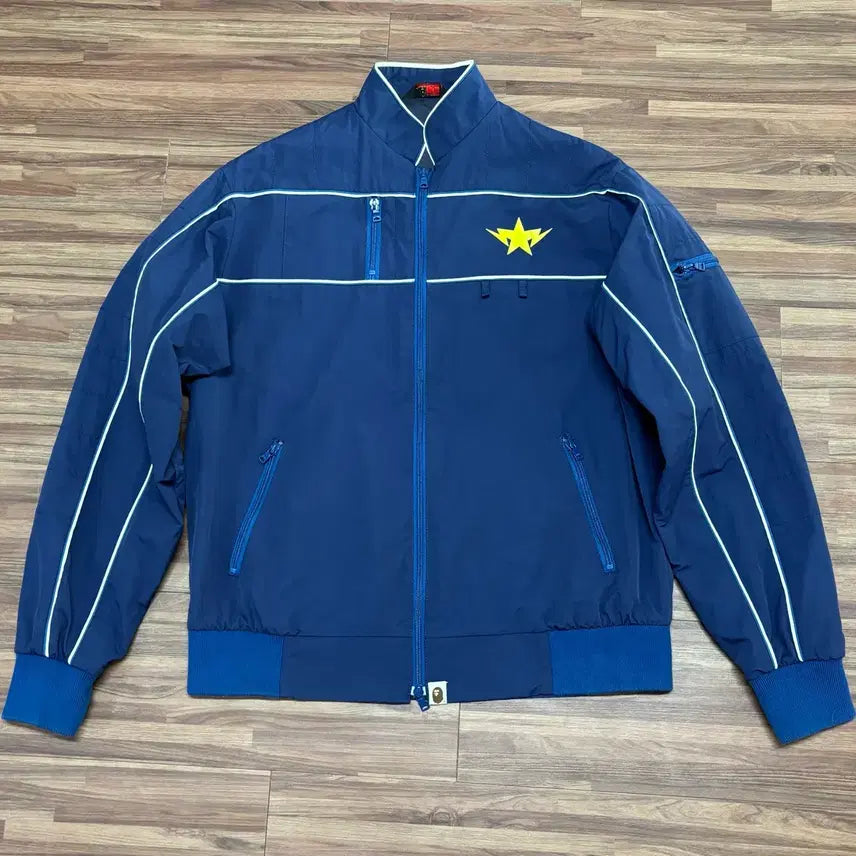 [BUNJANG] BAPE 90s-00s Star Racing Two-Way Nylon Zip-Up Jacket / 일제 90 00s OG 베이프 스타 레이싱 투웨이 나일론 집업 자켓 l