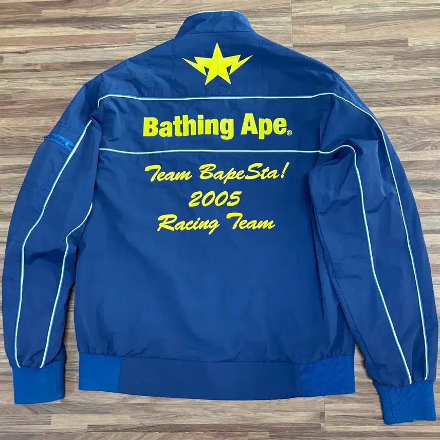[BUNJANG] BAPE 90s-00s Star Racing Two-Way Nylon Zip-Up Jacket / 일제 90 00s OG 베이프 스타 레이싱 투웨이 나일론 집업 자켓 l