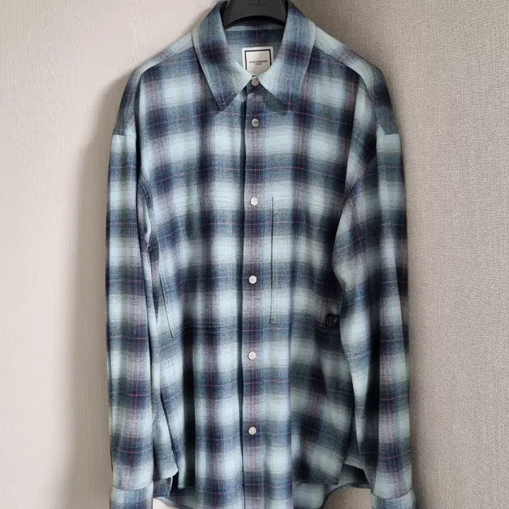 [BUNJANG] Wooyoungmi Blue Checkered Shirt / 우영미 블루 체크셔츠