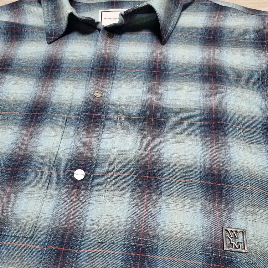 [BUNJANG] Wooyoungmi Blue Checkered Shirt / 우영미 블루 체크셔츠