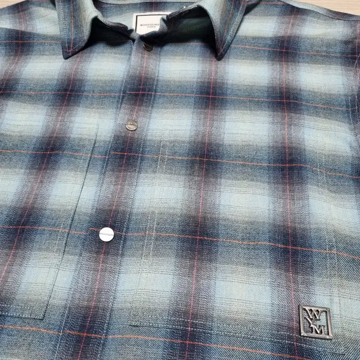 [BUNJANG] Wooyoungmi Blue Checkered Shirt / 우영미 블루 체크셔츠