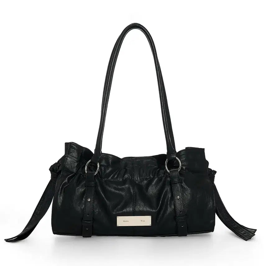 [BUNJANG] Matinkim Shearling Tie Buckle Shoulder Bag (Black) / 마뗑 킴  matin Kim 쉬어링 타이 버클 숄더 백 (블랙)
