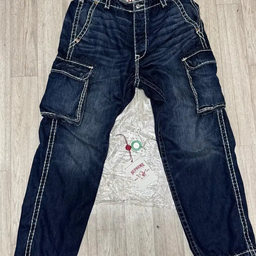 [BUNJANG] Supreme True Religion Denim Cargo Pants Washed Blue (FW21) / 34 21fw 슈프림 트루릴리전 데님 카고 팬츠 워시드블루