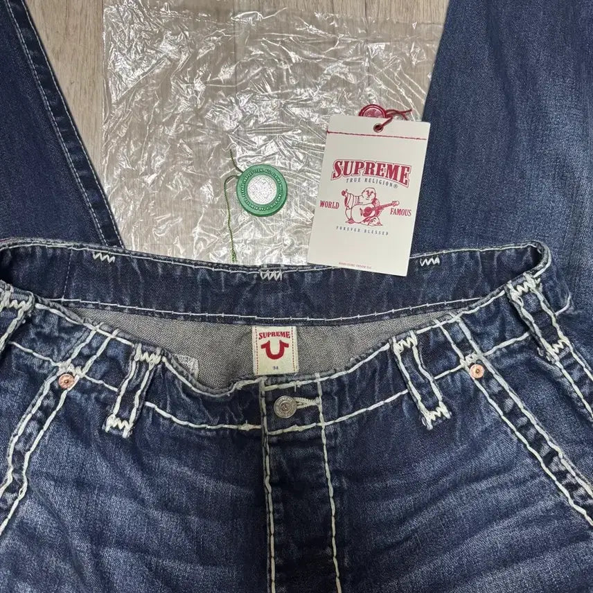 [BUNJANG] Supreme True Religion Denim Cargo Pants Washed Blue (FW21) / 34 21fw 슈프림 트루릴리전 데님 카고 팬츠 워시드블루