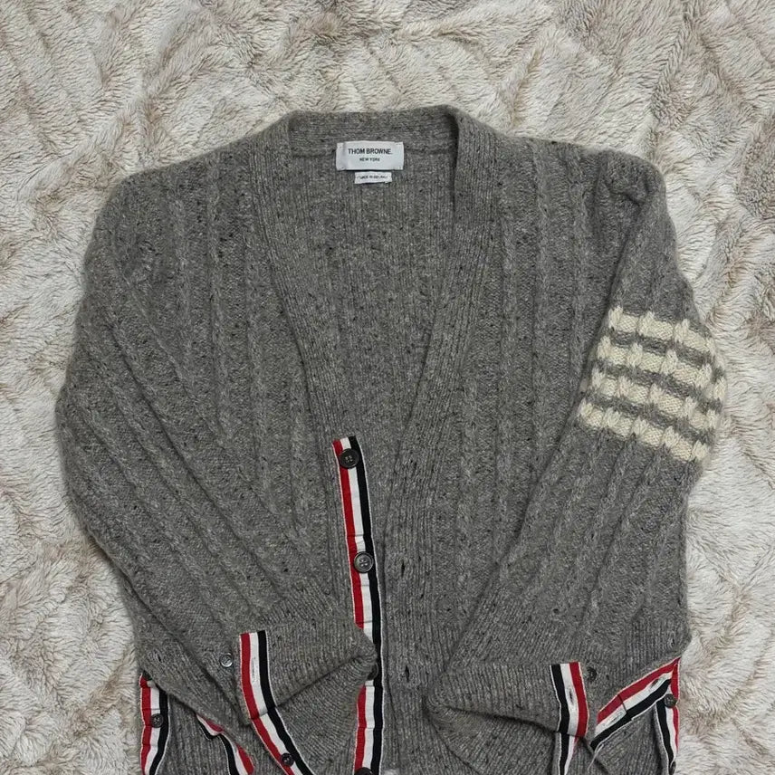 [BUNJANG] Thom Browne Donegal Cable Cardigan / {4} 톰브라운 도네갈 케이블 가디건