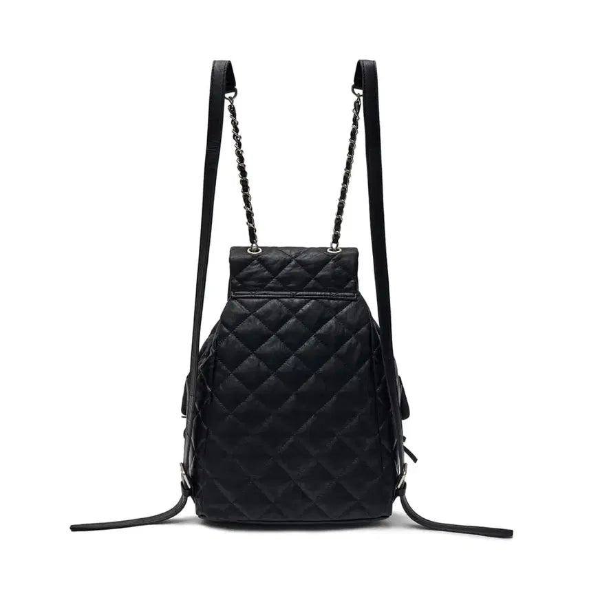 [BUNJANG] Matin Kim Double Pocket Quilting Backpack (Black) / 마뗑 킴 Matin Kim더블 포켓 퀼팅 백팩(블랙)