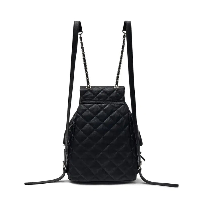 [BUNJANG] Matin Kim Double Pocket Quilting Backpack (Black) / 마뗑 킴 Matin Kim더블 포켓 퀼팅 백팩(블랙)