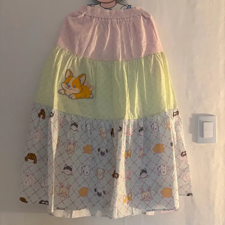 [BUNJANG] Cute Embroidered Long Skirt Vintage / 귀여운 자수 롱 스커트 빈티지