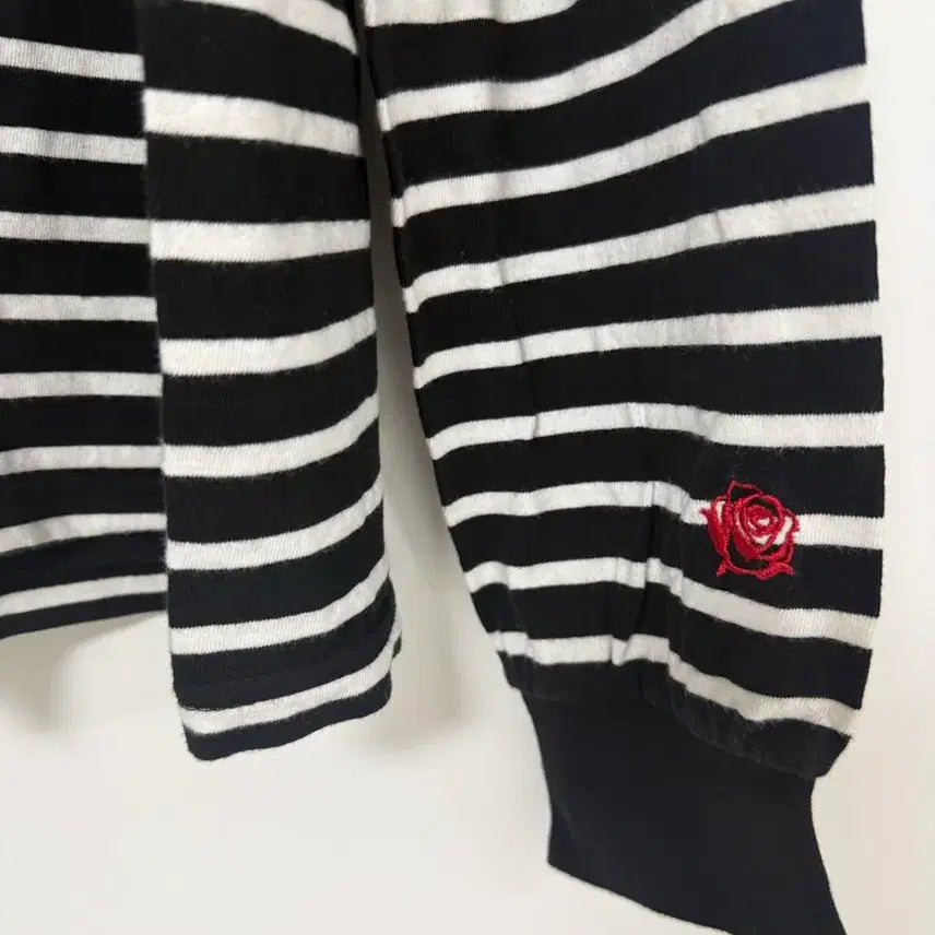 [BUNJANG] Black Stripe Long Sleeve T-Shirt L / 블랙후디 스트라이프 긴팔티 L