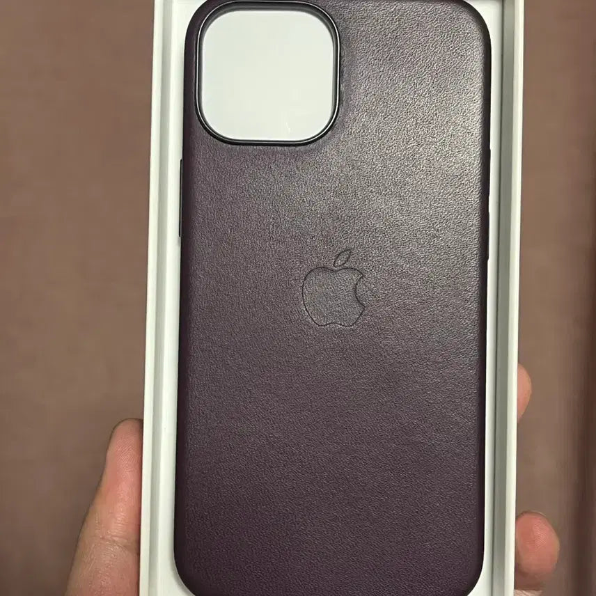 [SOLD OUT] 아이폰 13미니 Apple 정품 맥세이프 가죽케이스-다크체리