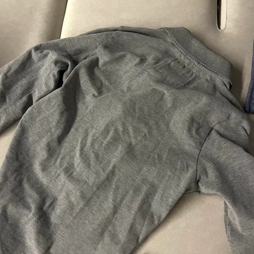 [BUNJANG] Abercrombie &amp; Fitch Long-Sleeve Polo Shirt - Grey, Size S / 아베크롬비 긴팔 폴로티 S 회색