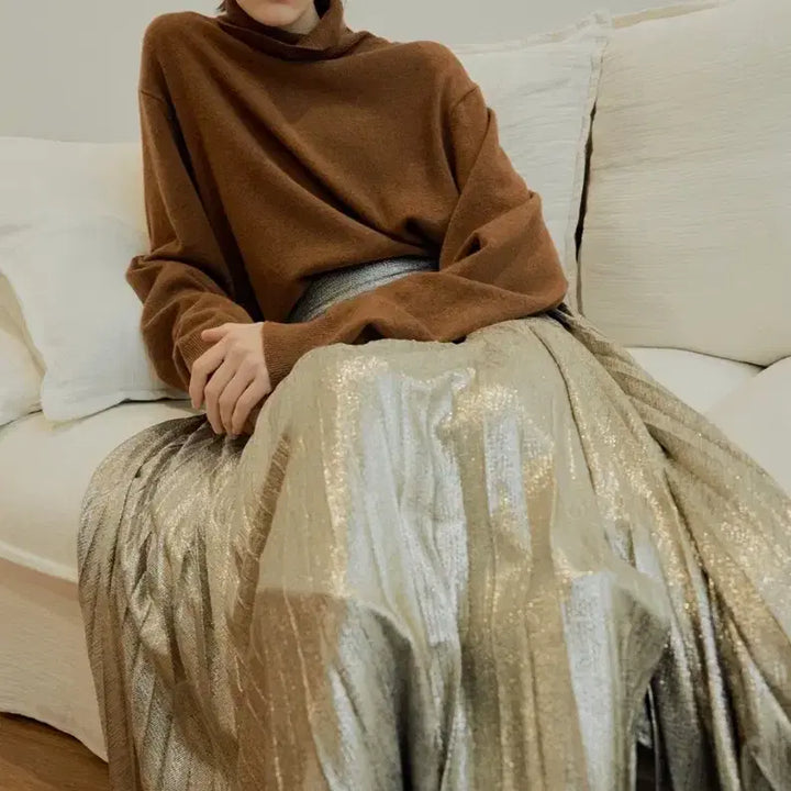 [BUNJANG] LINE STUDIO ONE Pleated Long Skirt Size 55 / 라인 스튜디오 원 플리츠 롱스커트 새상품 55사이즈