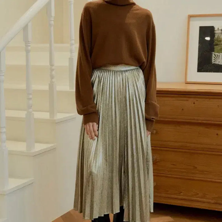 [BUNJANG] LINE STUDIO ONE Pleated Long Skirt Size 55 / 라인 스튜디오 원 플리츠 롱스커트 새상품 55사이즈