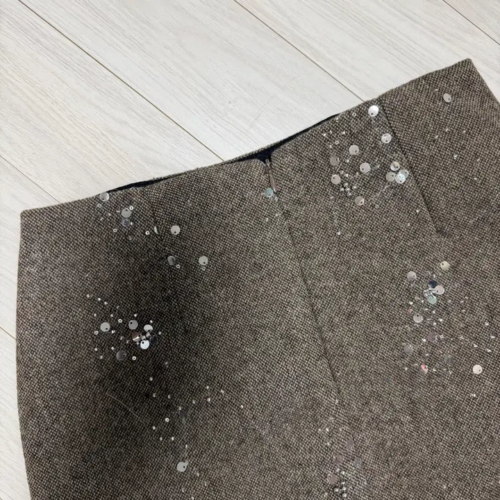 [BUNJANG] Sequin Wool Skirt New Arrival / 스팽글 모직 스커트 새상품 수입의류 하객룩 파티룩 홀복