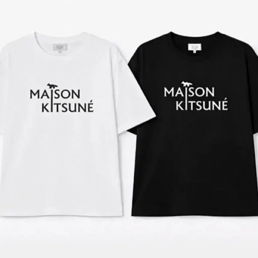 [BUNJANG] Maison Kitsuné Pillow Logo T-Shirt (White/Black) / 메종키츠네 필러 로고 반팔 티셔츠 흰/검