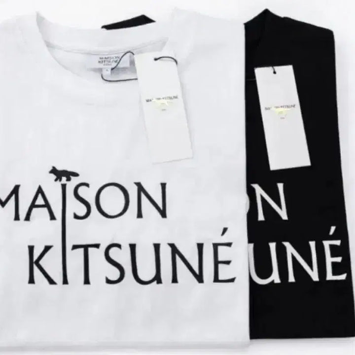 [BUNJANG] Maison Kitsuné Pillow Logo T-Shirt (White/Black) / 메종키츠네 필러 로고 반팔 티셔츠 흰/검