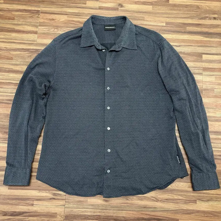 [BUNJANG] Emporio Armani Woven Pattern Check Shirt XXL / 매장판 엠포리오 아르마니 직조 패턴 체크 남방 셔츠 xxl 에르메스