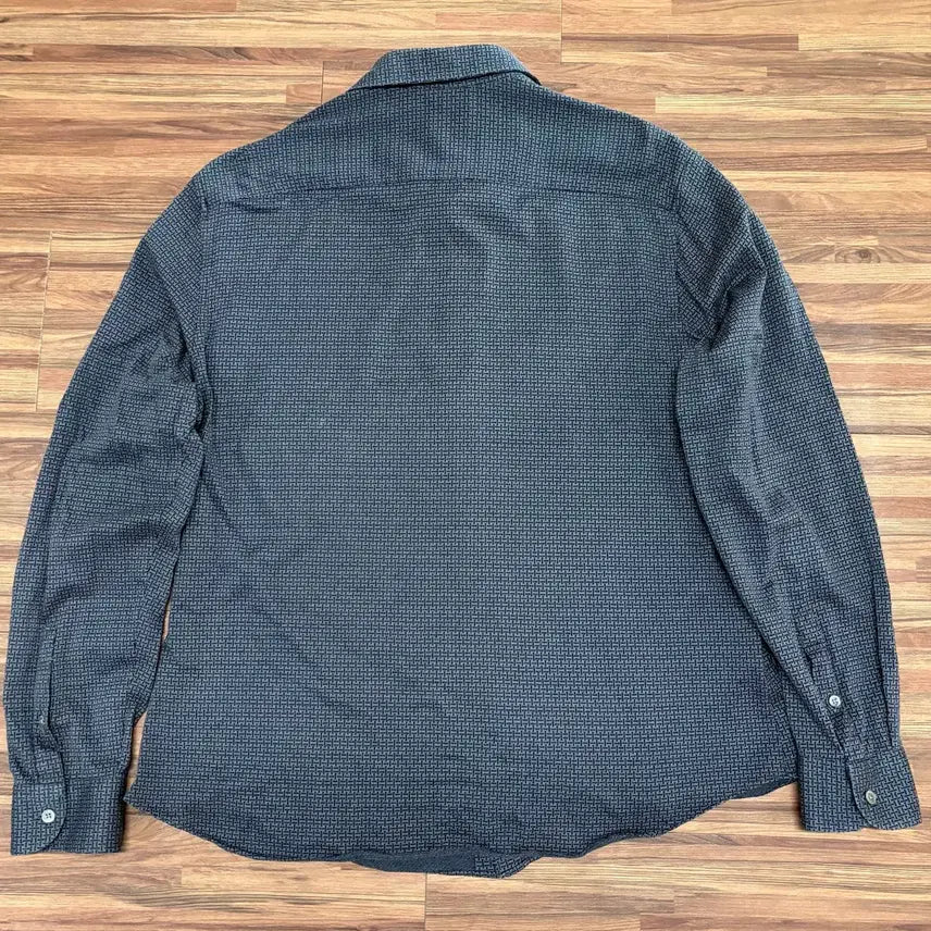 [BUNJANG] Emporio Armani Woven Pattern Check Shirt XXL / 매장판 엠포리오 아르마니 직조 패턴 체크 남방 셔츠 xxl 에르메스
