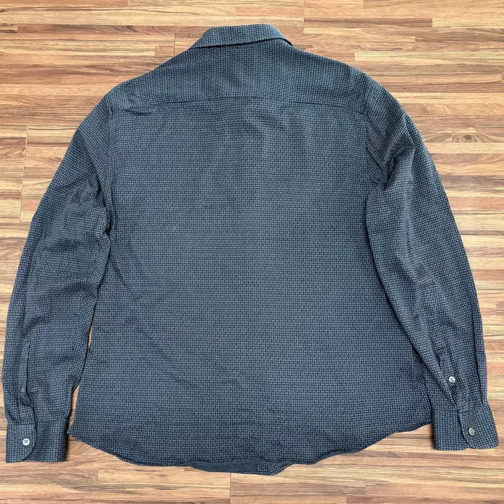 [BUNJANG] Emporio Armani Woven Pattern Check Shirt XXL / 매장판 엠포리오 아르마니 직조 패턴 체크 남방 셔츠 xxl 에르메스