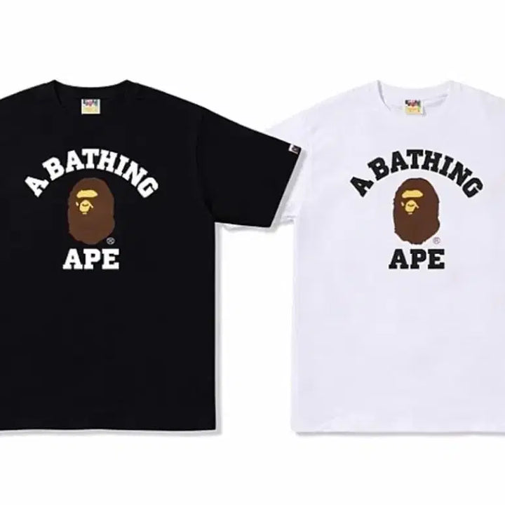 [BUNJANG] BAPE College T-Shirt Unisex / [무료배송/새상품] 베이프 컬리지 반팔티 남녀공용 2 colors