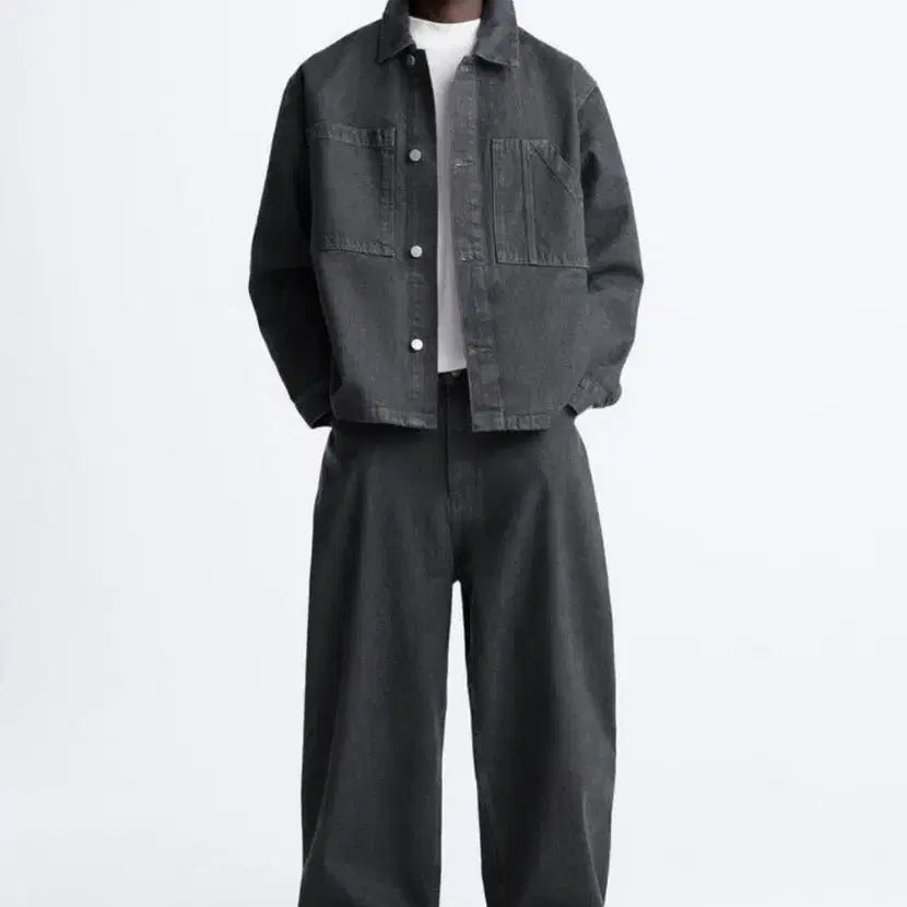 [BUNJANG] Zara Wide Leg Denim Pants / 자라 와이드 레그 데님 팬츠