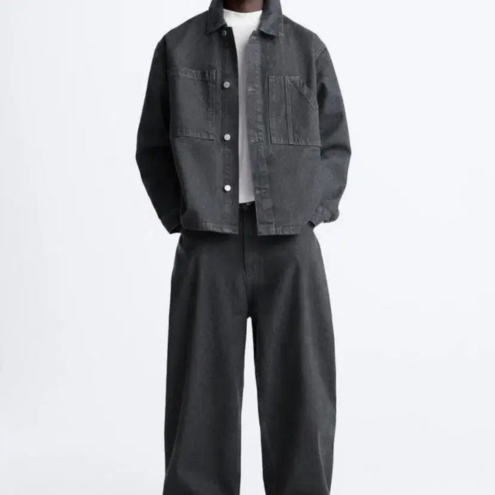 [BUNJANG] Zara Wide Leg Denim Pants / 자라 와이드 레그 데님 팬츠