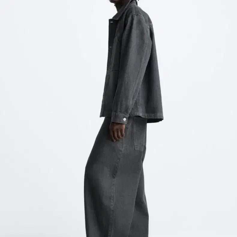 [BUNJANG] Zara Wide Leg Denim Pants / 자라 와이드 레그 데님 팬츠