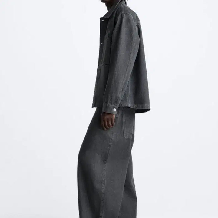 [BUNJANG] Zara Wide Leg Denim Pants / 자라 와이드 레그 데님 팬츠