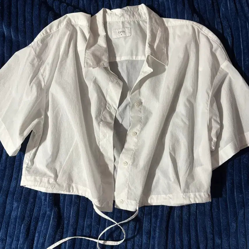 [BUNJANG] Topten Short Sleeve Cropped Shirt / 탑텐 top ten 반팔 셔츠