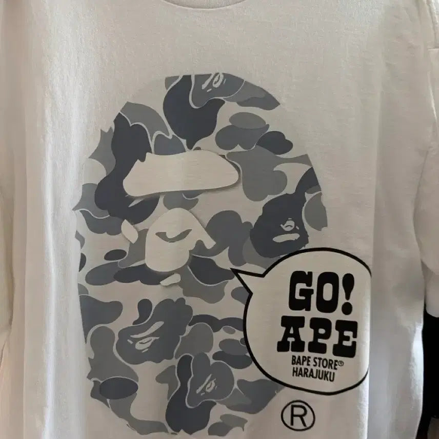 [BUNJANG] BAPE Grey Camo T-Shirt XL / BAPE 베이프 그레이 카모 반팔 티셔츠 XL