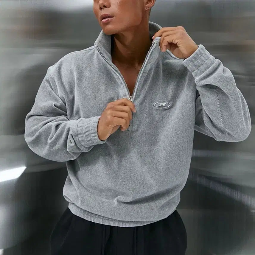 [SOLD OUT] 본투윈 벨벳 하프집업 2