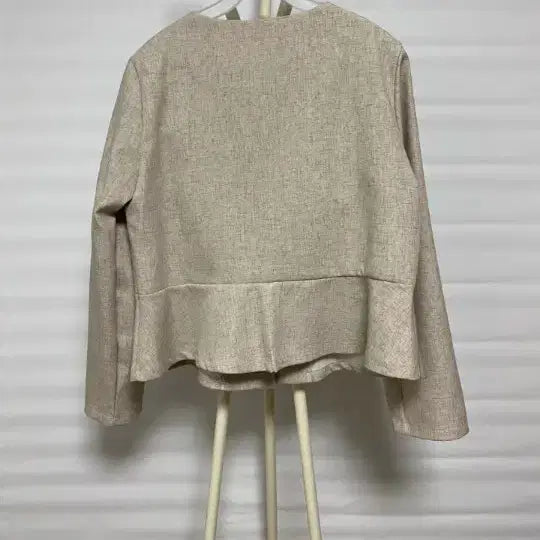 [BUNJANG] Vanilla B Beige Tweed Jacket FREE / 바닐라비 베이지 트위드 자켓 FREE 새상품입니다