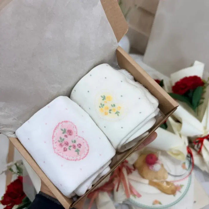 [BUNJANG] Korean Made 2-Pair Long Socks Gift Set / 국산 2종 장목 양말 선물 세트 카네이션 스승의날 답례품 어버이날