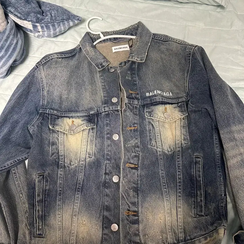 [BUNJANG] Balenciaga Backlogo Denim Jacket Blue / 발렌시아가 백로그 데님자켓(품절 및 새상품)