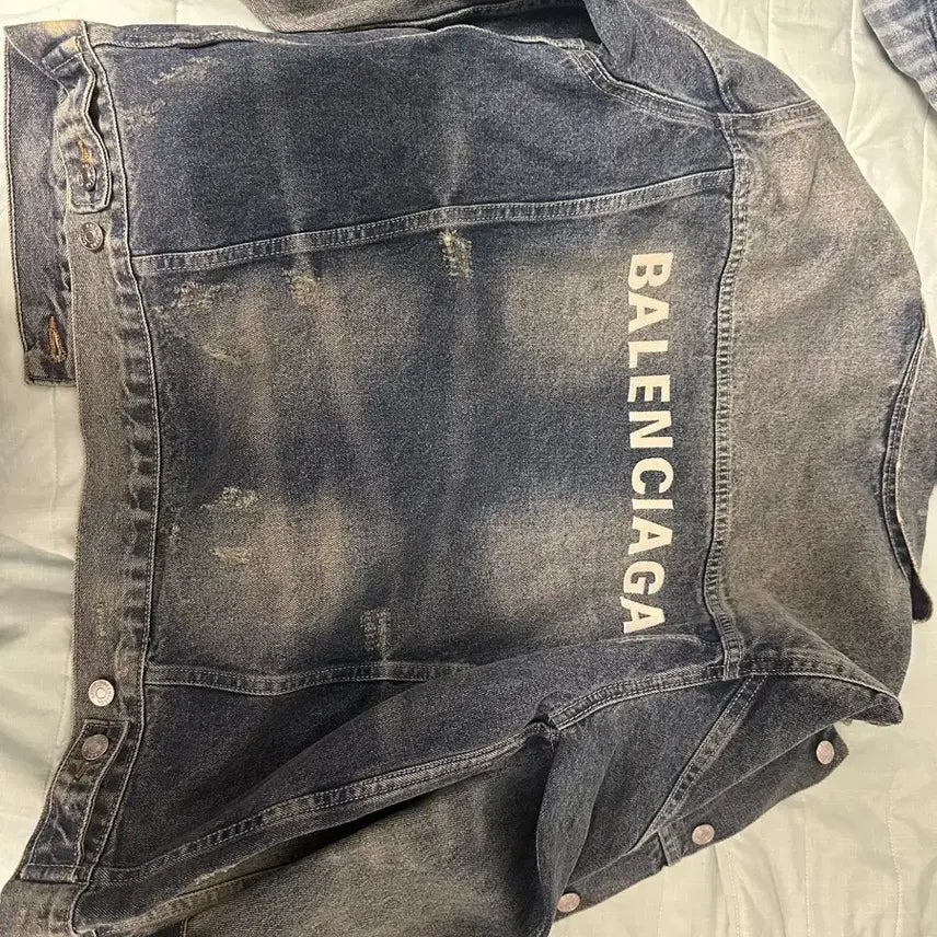 [BUNJANG] Balenciaga Backlogo Denim Jacket Blue / 발렌시아가 백로그 데님자켓(품절 및 새상품)