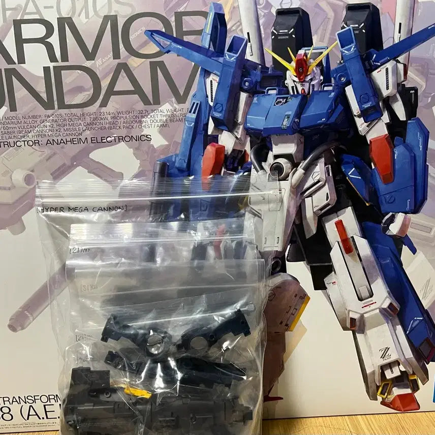 [BUNJANG] MG Full Armor Double Zeta Gundam Hyper Mega Bazooka + Wet Decals / MG 풀 아머 더블제타 건담 하이퍼 메가 바주카 + 습식데칼