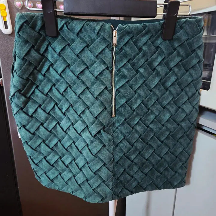 [BUNJANG] Egoist Dark Green Suede Skirt / 에고이스트 다크그린 세무 스커트(새제품)