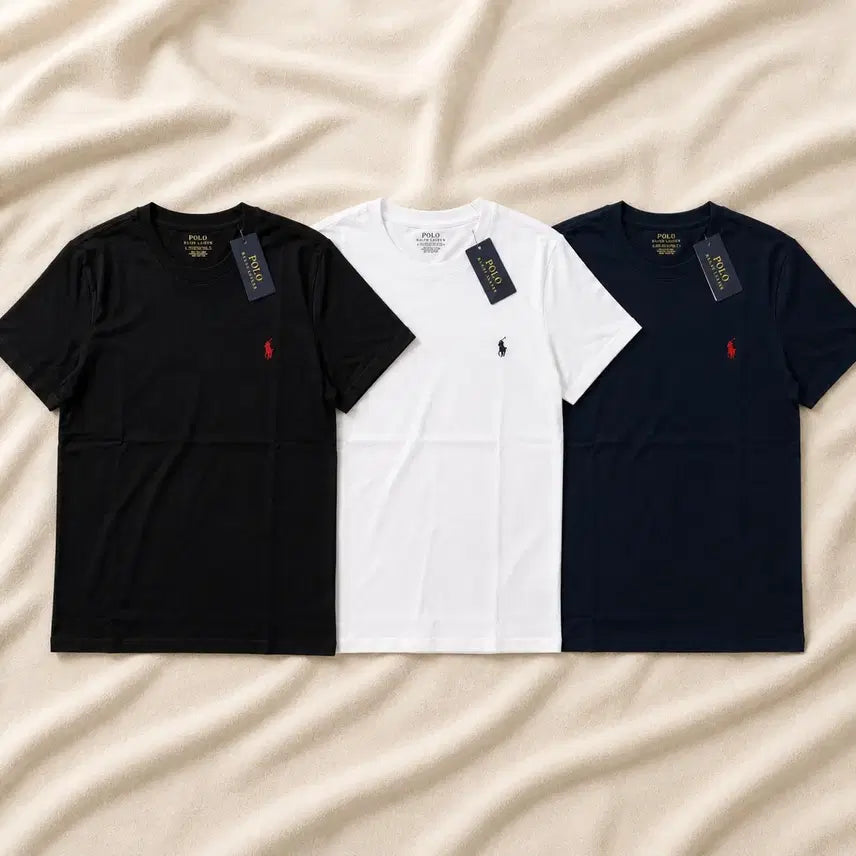 [BUNJANG] Polo Ralph Lauren Short Sleeve T-Shirt Black/White/Navy / 폴로 랄프로렌 반팔 티셔츠 블랙/화이트/네이비