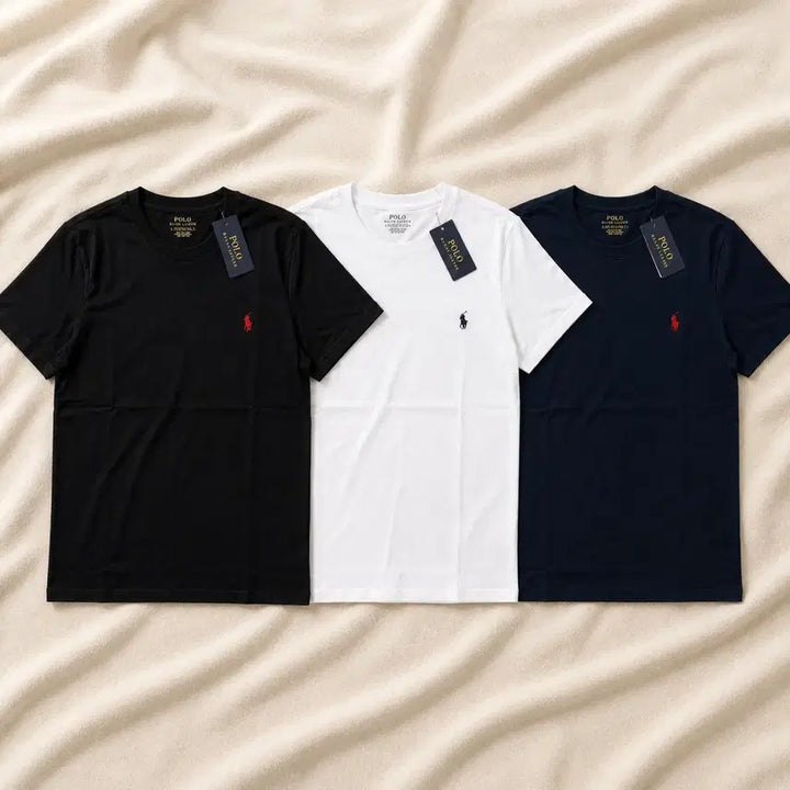 [BUNJANG] Polo Ralph Lauren Short Sleeve T-Shirt Black/White/Navy / 폴로 랄프로렌 반팔 티셔츠 블랙/화이트/네이비