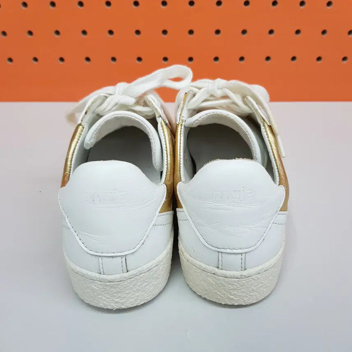 [BUNJANG] Maje Leather Sneakers Gold Accent Size 36 / 마쥬 maje 레더 스니커즈 골드 포인트 36사이즈